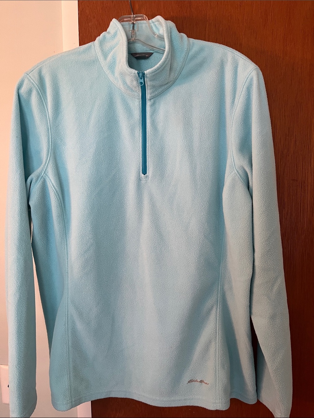 Eddie Bauer Light Aqua Women's Quarter-Zip Fleece Pullover